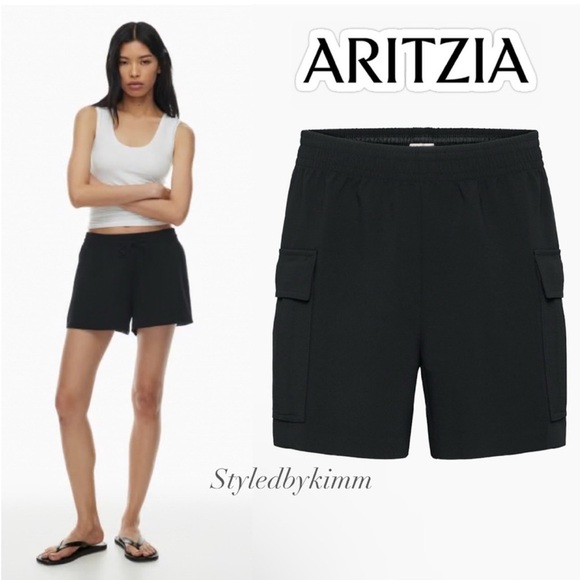 ARITZIA Wilfred Highlight Cargo Short L Large Black Shorts New NWT - Picture 1 of 13